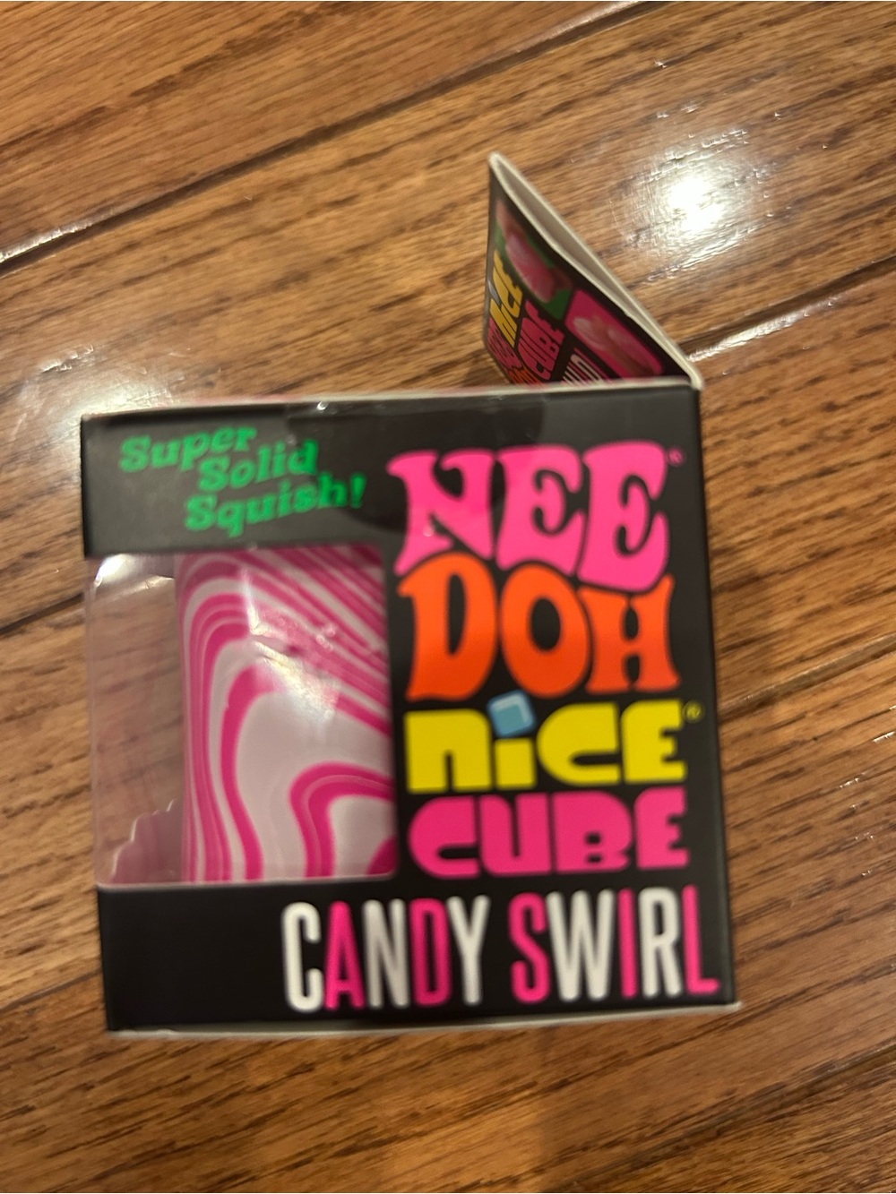 NeeDoh Candy Swirl Stress Toy - Pink & White - Picture 4 of 4